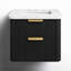Ensemble de meuble-lavabo simple 24 po avec plateau en pierre d'ingénierie Liljan-559609235