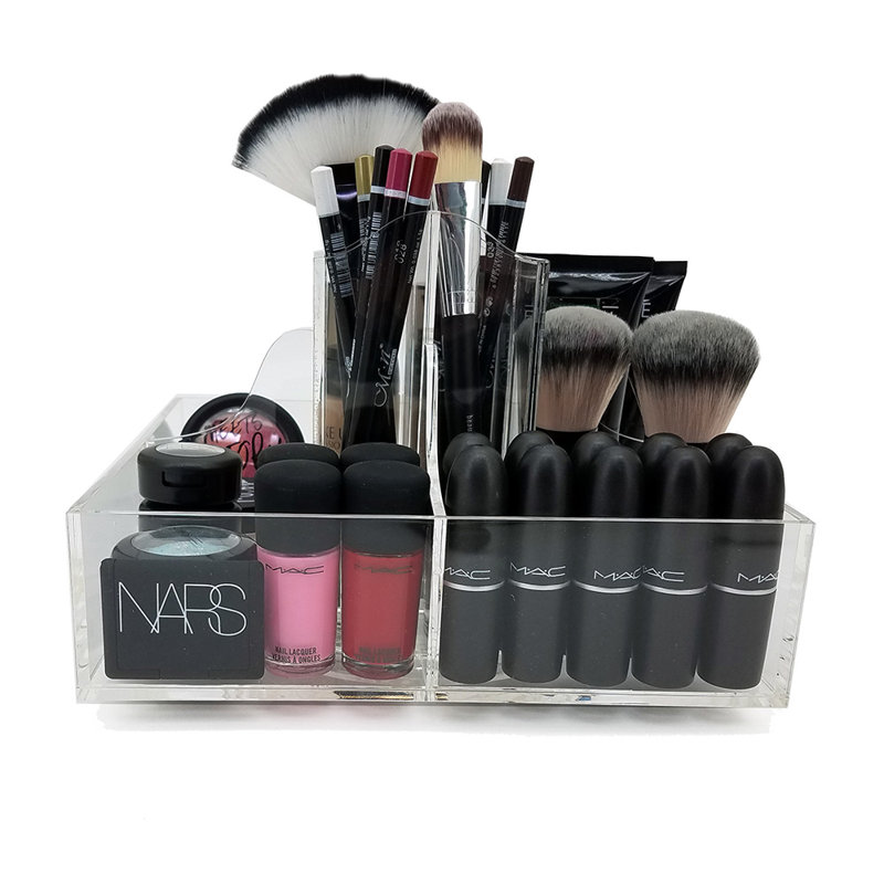 Plateau de rangement en maquillage/cosmétiques rotatif Abby