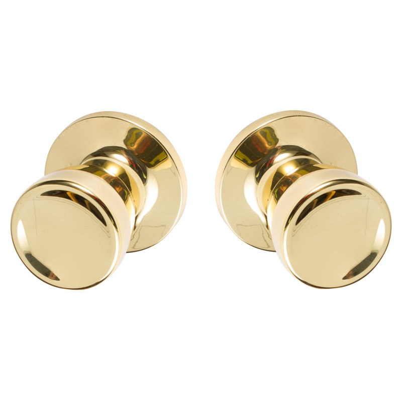 Tulip Passage Knobset, Polished Brass