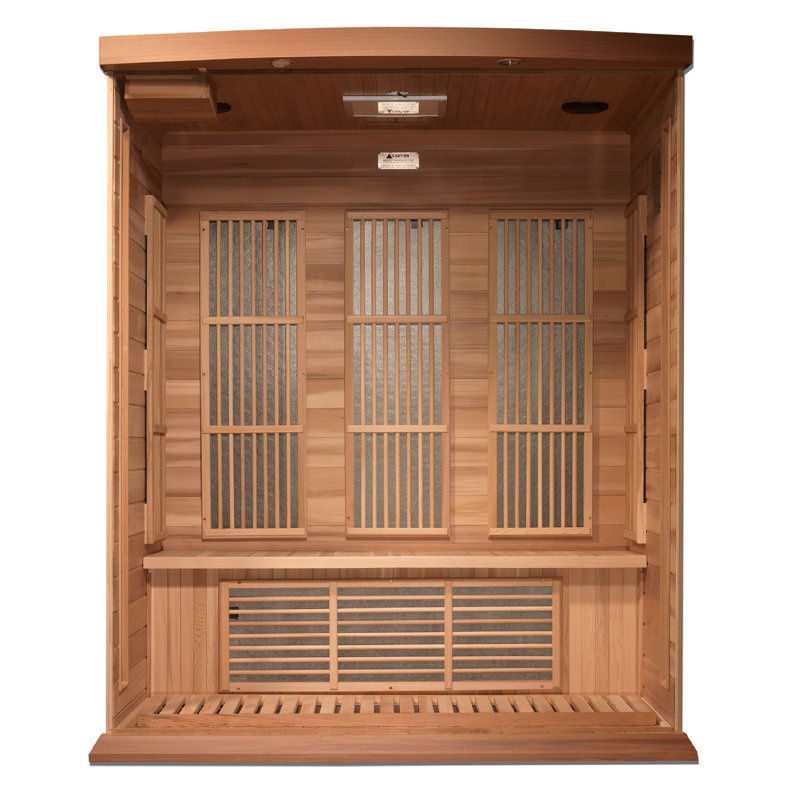 Dynamic Infrared 3 - Person Indoor Bluetooth Compatible FAR Infrared Sauna in Cedar