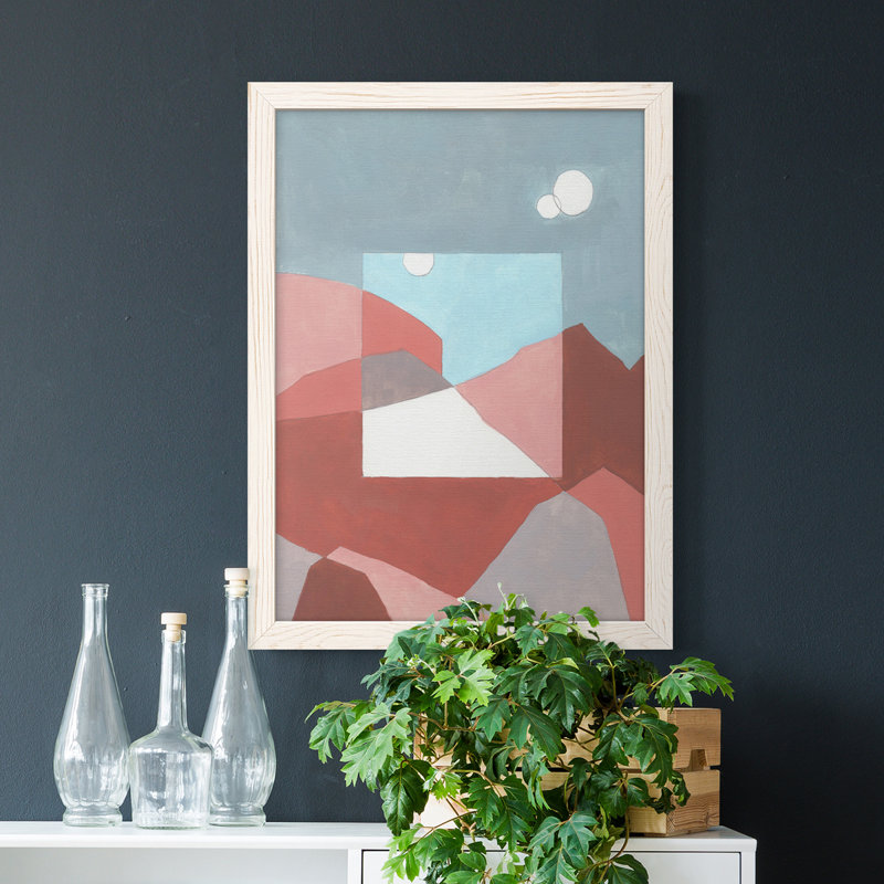 Desert Dreamscape I, toile encadrée de qualité supérieure - prête à être accrochée, H 28 po x l 38 po x P 1 po, Cadre blanc