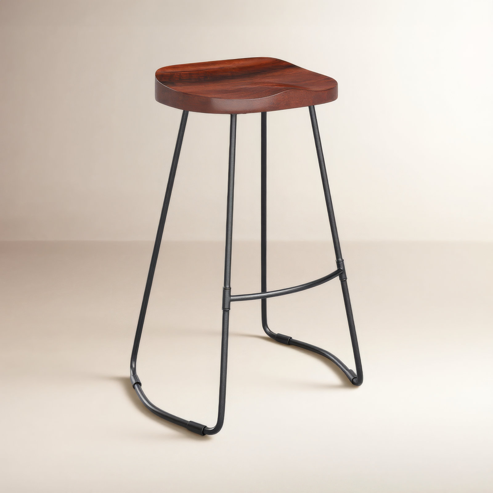 Geonna Solid Wood Bar & Counter Stool, Walnut, Counter Stool (27" Seat Height)