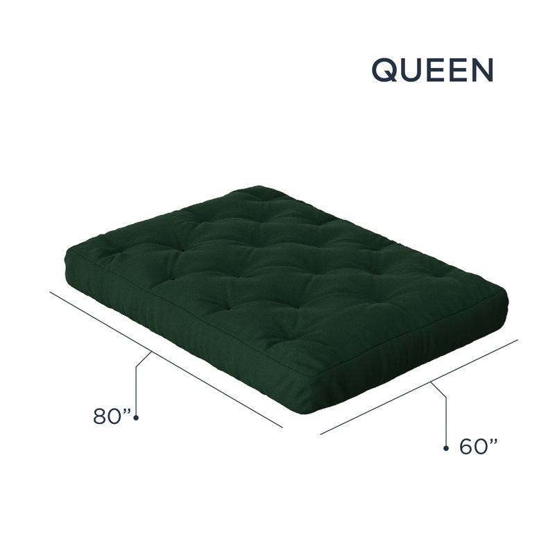 Matelas en mousse à ressorts ensachés Futon, Grand, Vert foncé