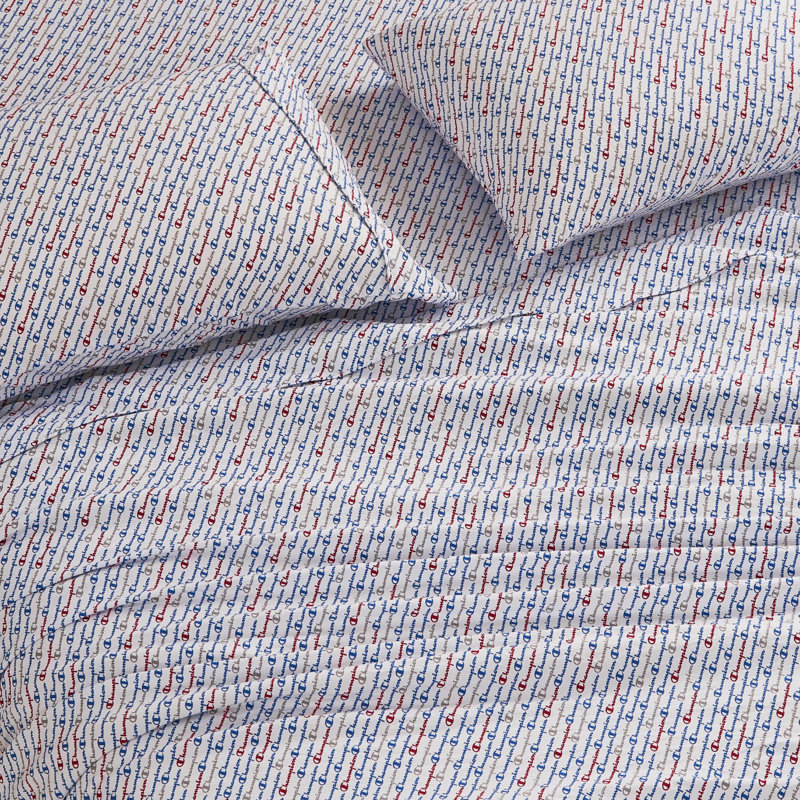 Champion Printed Microfiber Sheet Set, Champion Diagonal-Multicolor, Twin
