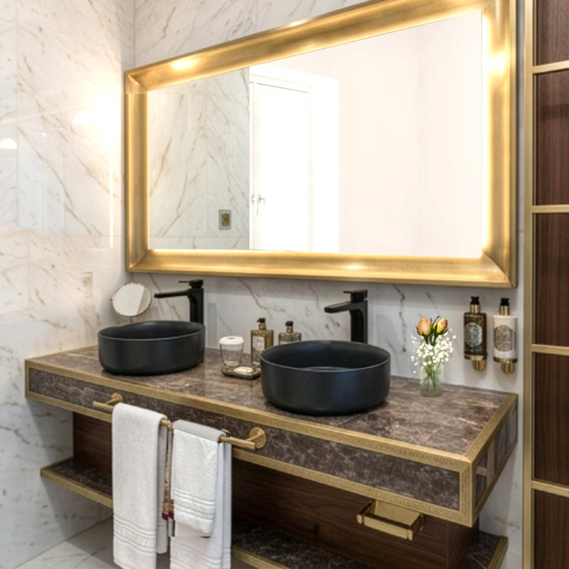 Regatta Poured Circular Vessel Bathroom Sink, Matte Black