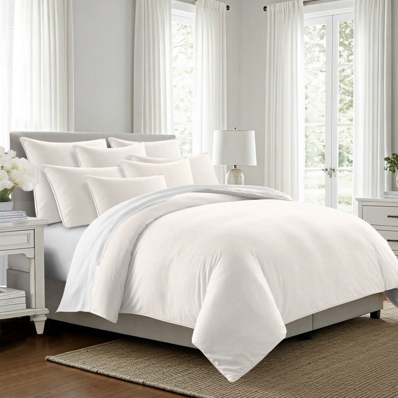 Ensemble d'édredon 8 pièces Elsie, King Comforter + 7 Additional Pieces, Ivory