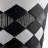S/2 10/12" DIAMOND PLANTER W/ WOOD LEGS, BLACK(KD)