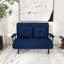 Lit pliant deux places de 117 cm de large, chenille teintée, 5 places, avec oreiller, design ergonomique, idéal pour les espaces multifonctionnels, pour le salon et le bureau.
