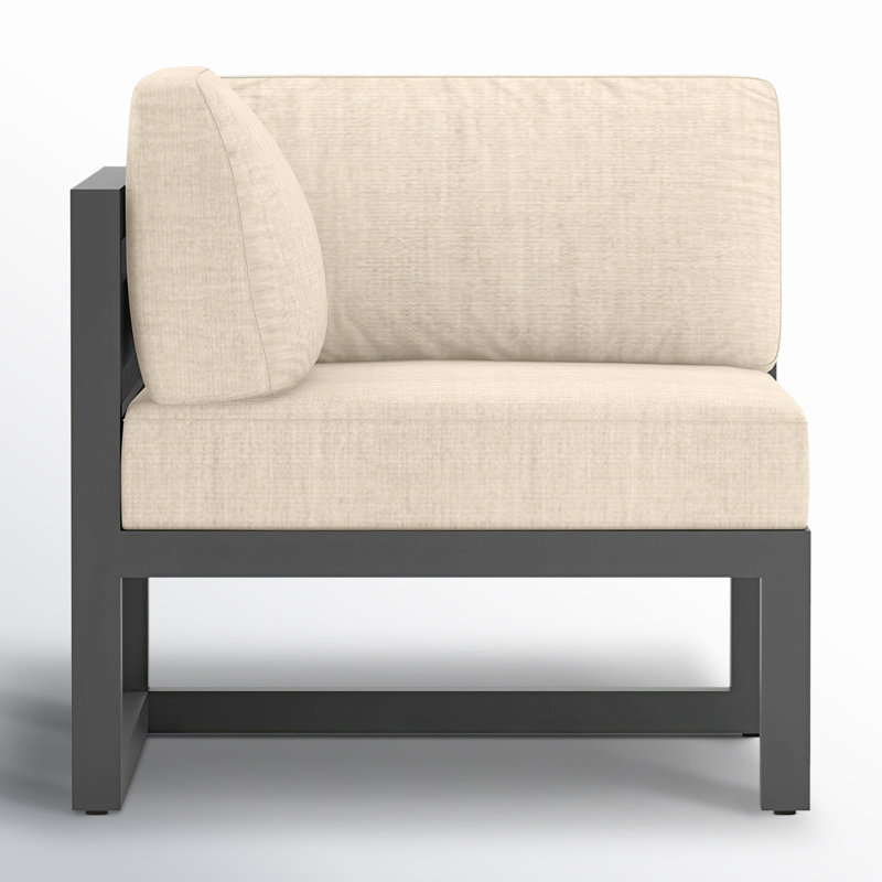 Avion 4 Piece Sectional Set, Canvas Flax Sunbrella® Canvas, Slate