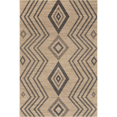 Kasie SuperiorWash Geometric Stripes Easy-Jute Machine Washable Area Rug