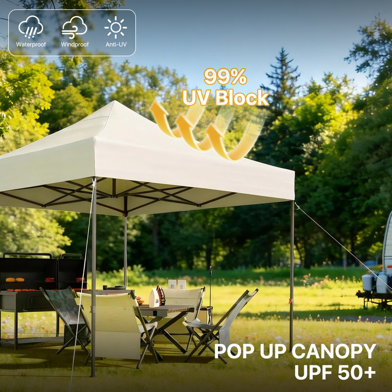 Canopy Tent, Heavy Duty Pop up Canopy, 10 ft x 10 ft, White