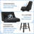 Hokku Designs & Makiba 360° Swivel Counter Height Bar Stool - CertiPUR-US Foam, Solid Wood Frame, Linen Upholstery-718174142-720064878