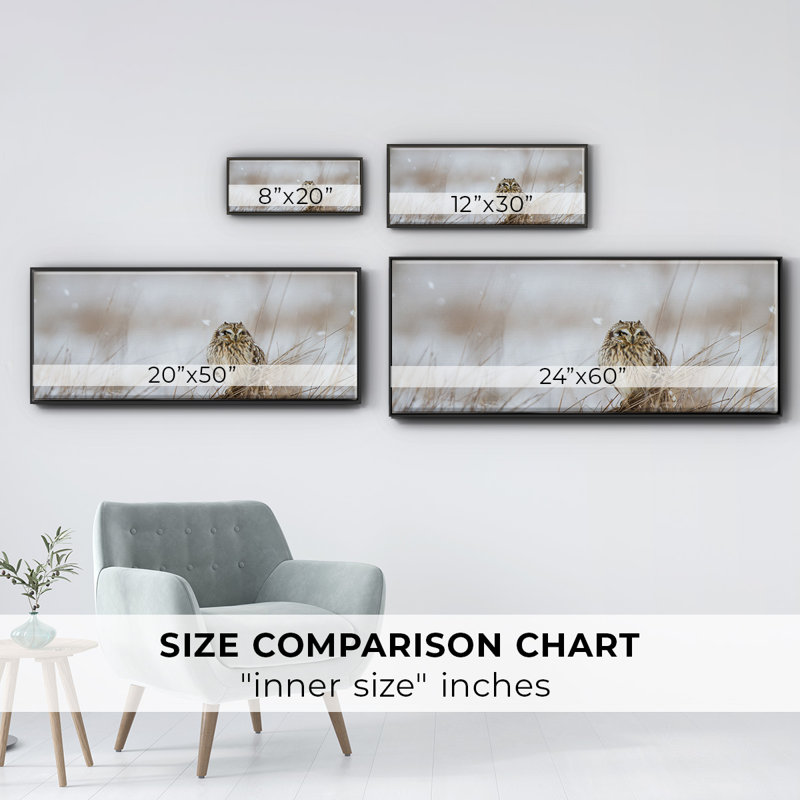 Prairie Winter- Framed Canvas, 20" H x 50" W