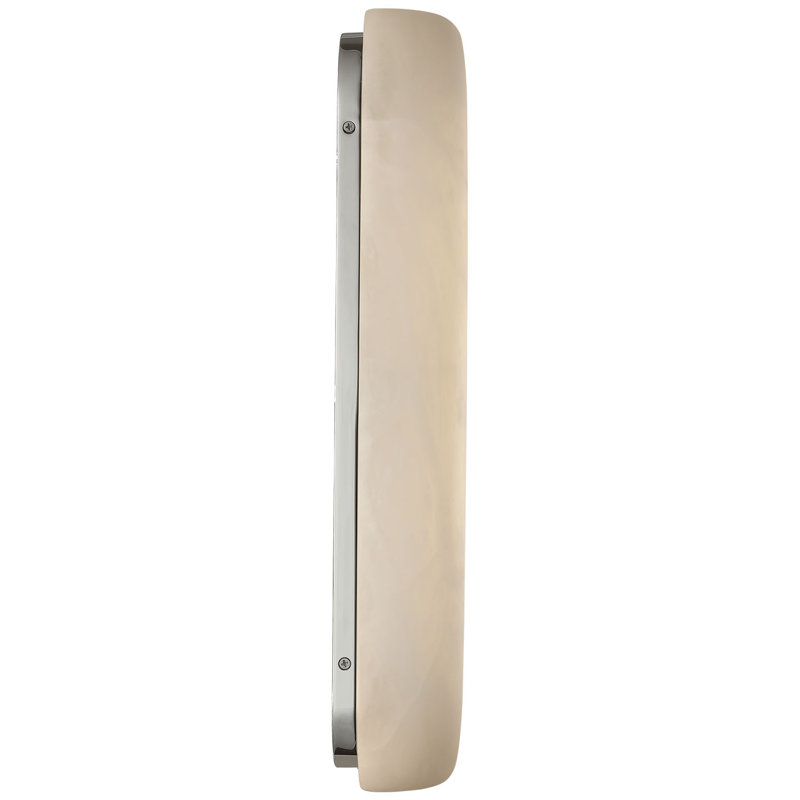 Kelly Wearstler Formosa 26" Linear Sconce, 19.75" H x 4.75" W x 3.25" D, Alabaster/Polished Nickel, 1400 W