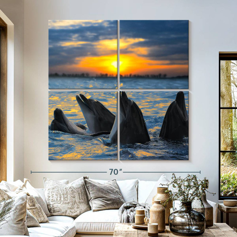 Brampt Grand Cayman Dolphins, 57'' H x 57'' W