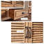 Banc de rangement en bois manufacturé brun