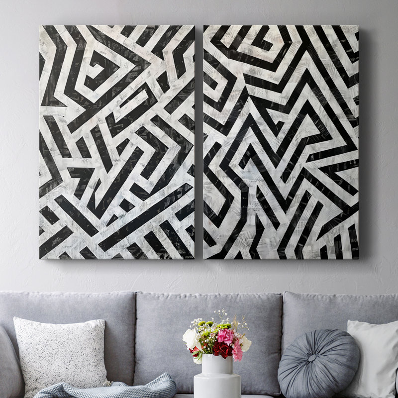 ABSTRACT Series XXXIV - Toile tendue avec châssis de qualité supérieure - Prêt à être accroché