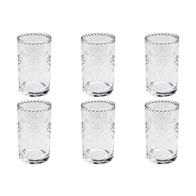Talavera Stemless, Clear, 13.3 oz, Set of 6