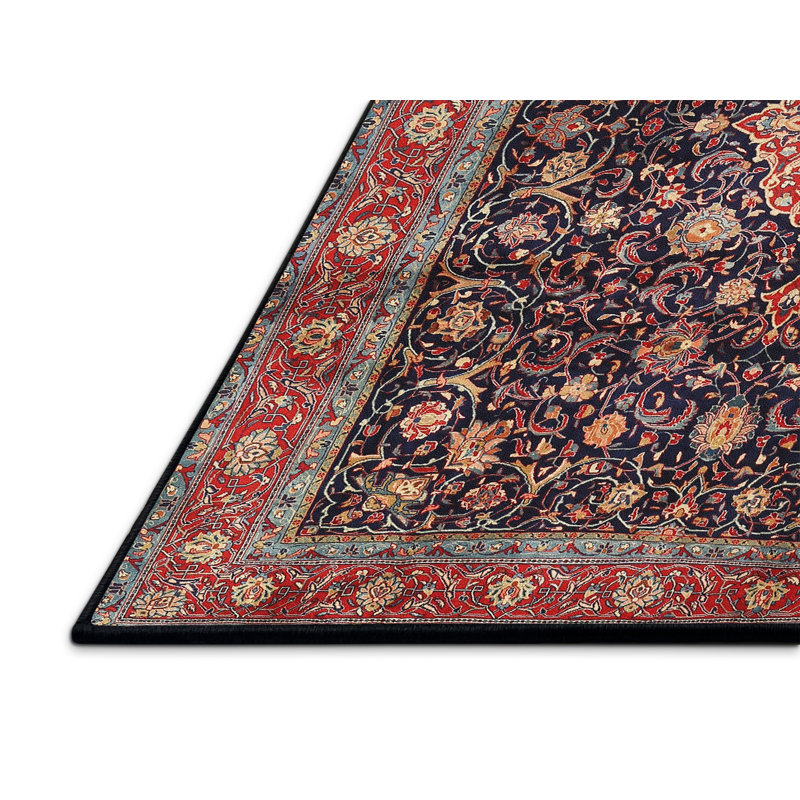 Tapis bleu marine oriental, Rectangle 5 pi x 8 pi