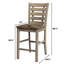 5 pièces, ensemble de table de comptoir carré, table de comptoir carrée en bois massif de style rustique moderne, aspect vieilli