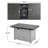 Extendable Rectangle Aluminum Alloy Fire Pit Table, 50,000BTU