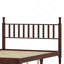 Grand lit plateforme en bois avec tête de lit en forme de gourde, lit plateforme de style rétro avec support en lattes de bois, noyer-1092386647