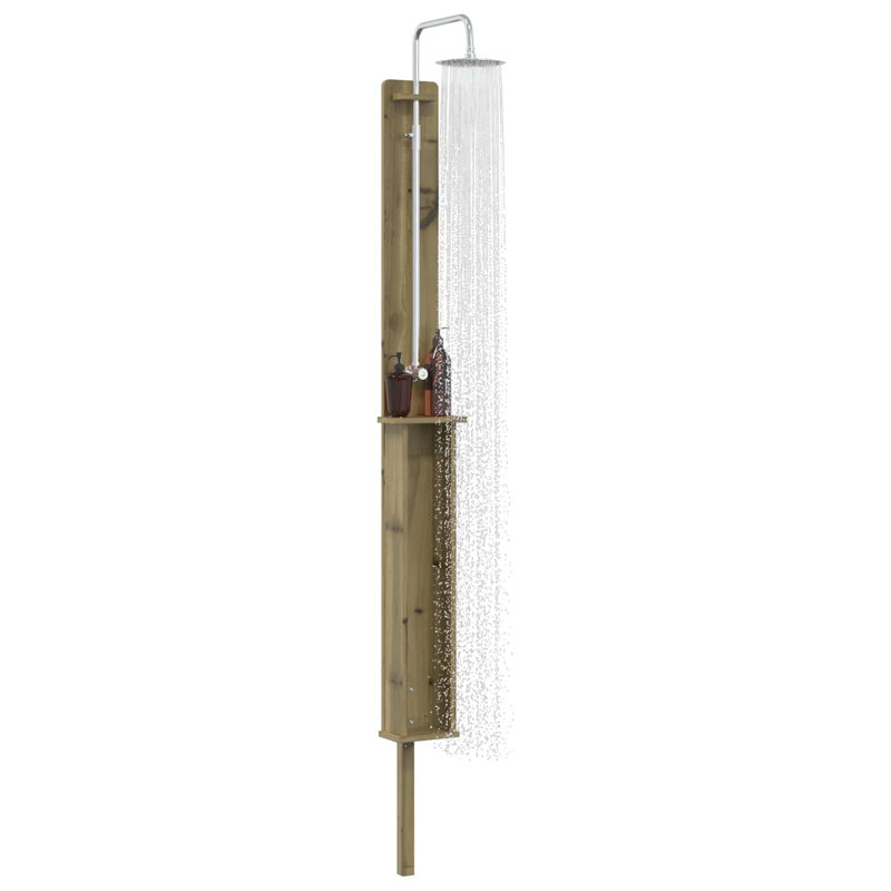 Outdoor Shower and Footwash Spout, Green Oak