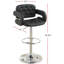 Fauteuil classique avec accoudoirs capitonnés en similicuir et tabouret de bar à hauteur réglable-1928630325