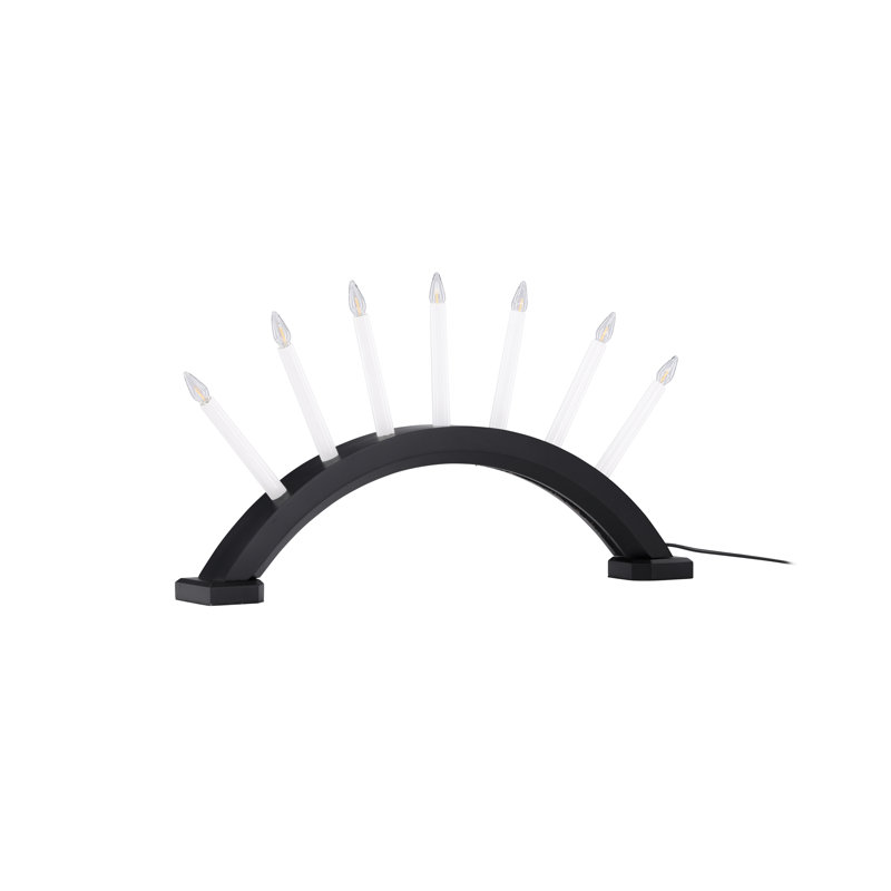 Mohsina Solid Wood Novelty Lamp, Black