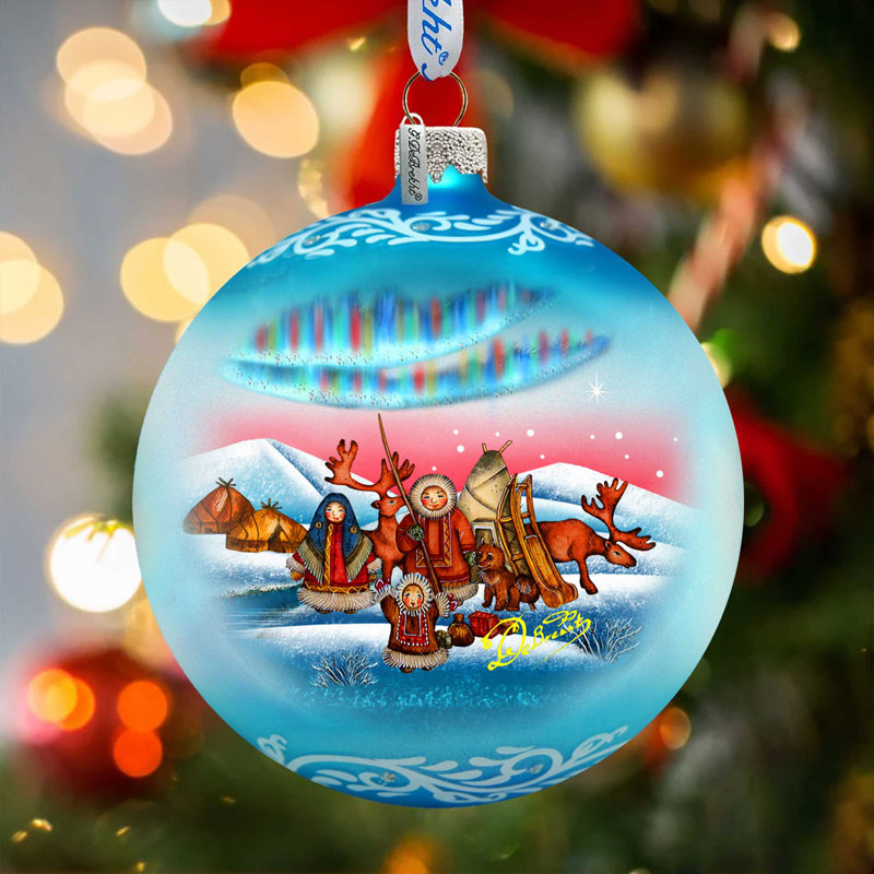 Holiday Splendor 3.5'' Handmade Glass Hanging Figurine Ornament