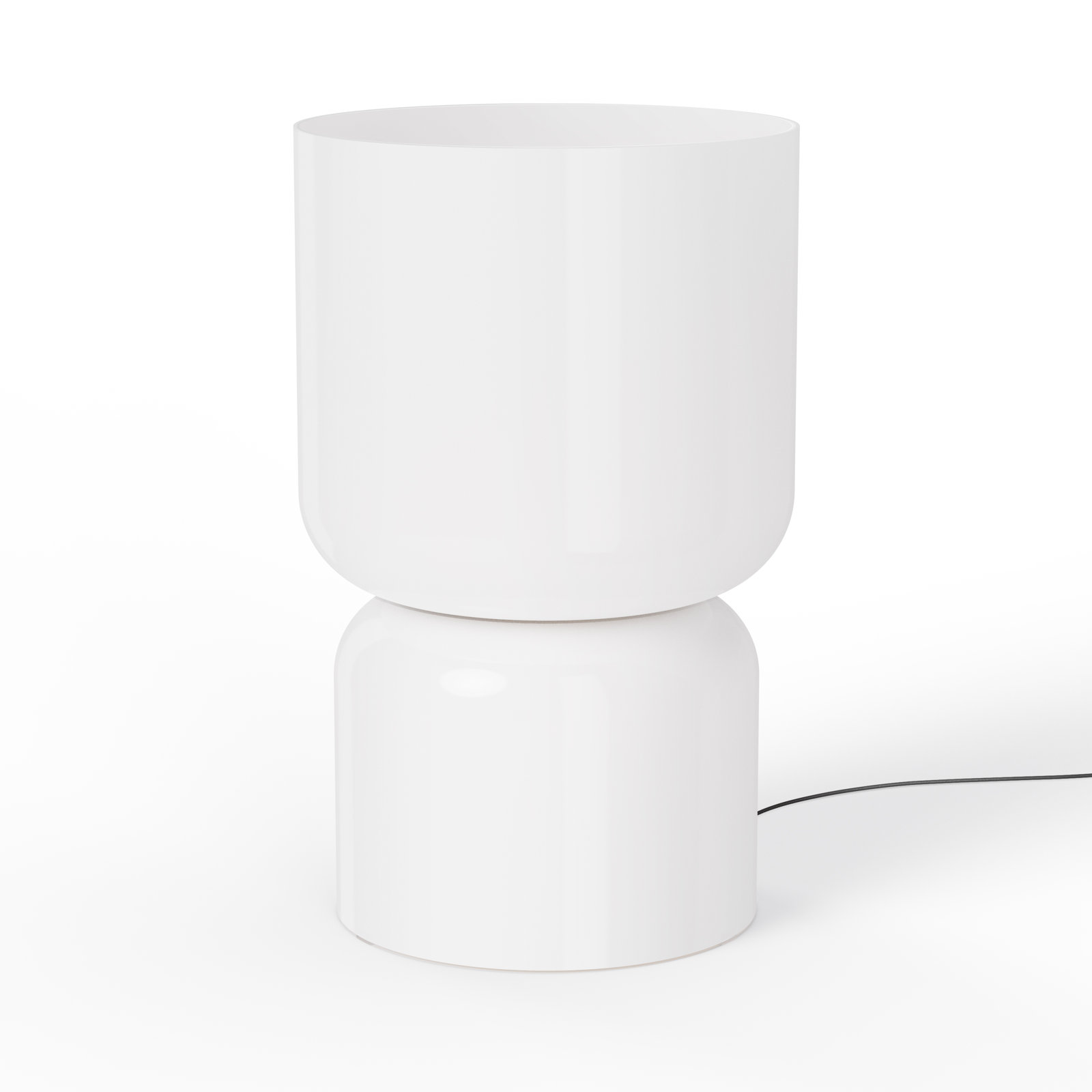 Totem Table Lamp Opal Glass Shades, 24" H x 13" W x 13" D