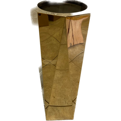 29" Prism Goldtone Metal Planter