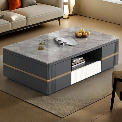 Table basse simple à plaque de pierre haut de gamme