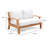 Galvan 56.94'' Wide L-Shaped Teak Patio Sofa with Cushions-85262434