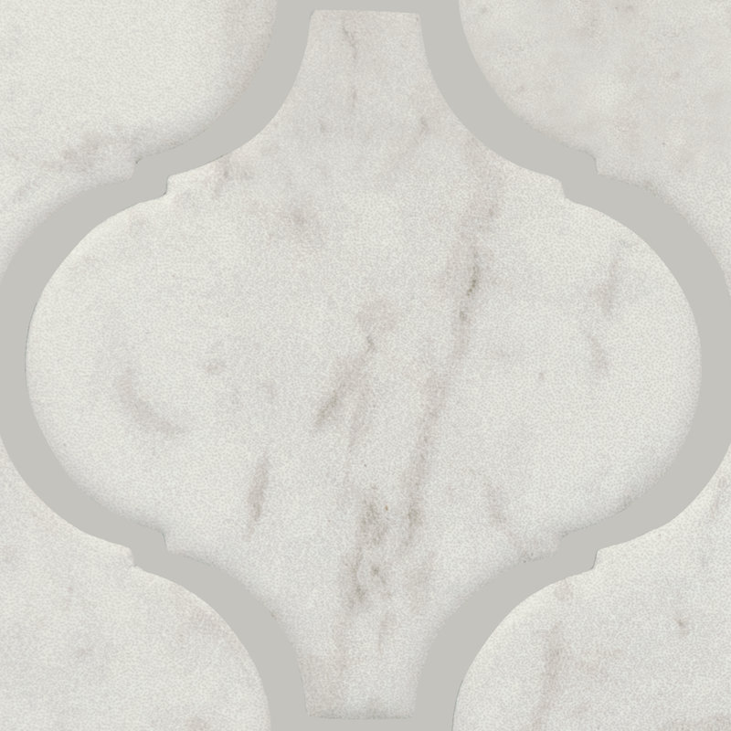 Itona 3" x 3" Ceramic Arabesque Mosaic in Matte (10 PC per Carton) (7.40 SQFT per Carton), Altissimo