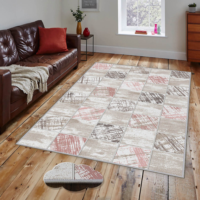 Antibacterial Hall Carpet, 39.4 x 59.1 inches | 100% Polyester, 0.4 in Pile Height, Non-Slip PVC Felt Dot Underside | Machine Washable, 3D Digital Printing, Durable & Stylish for Modern Home Décor