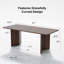 Ensemble de table de salle à manger 67 po avec 4 chaises rembourrées-132392783-132392785-132392787