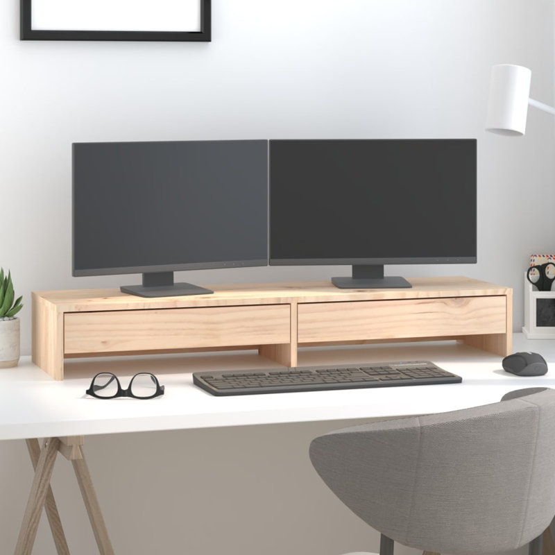 Lacandis Wood Monitor Stand, 15cm H x 100cm W x 27cm D, Wood