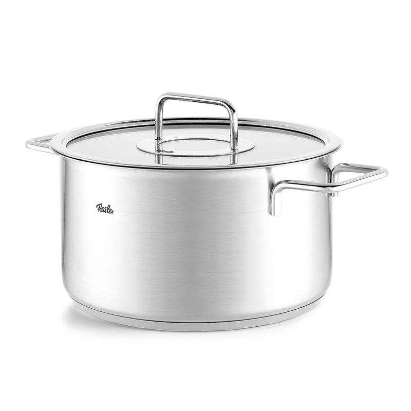 Fissler® Pure Collection Stainless Steel Stockpot with Glass Lid, 10.20"