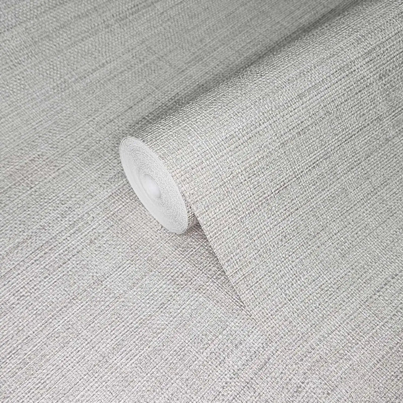 Papier peint uni gris en vinyle