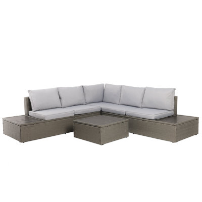 Janyce Rattan 6 - Person Seating Group with Cushions