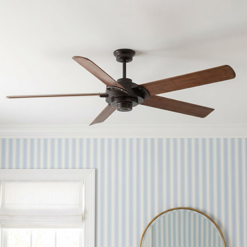 68'' Ceiling Fan, Antique Bronze/Walnut Blades
