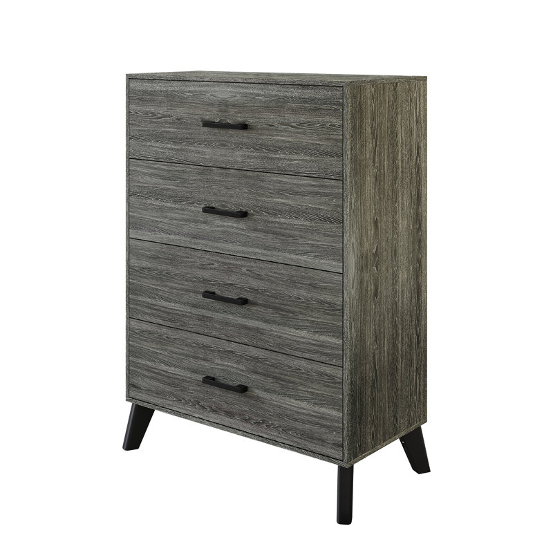 Jeweldine 29.53'' W 4 - Drawer Dresser,  Dark Gray