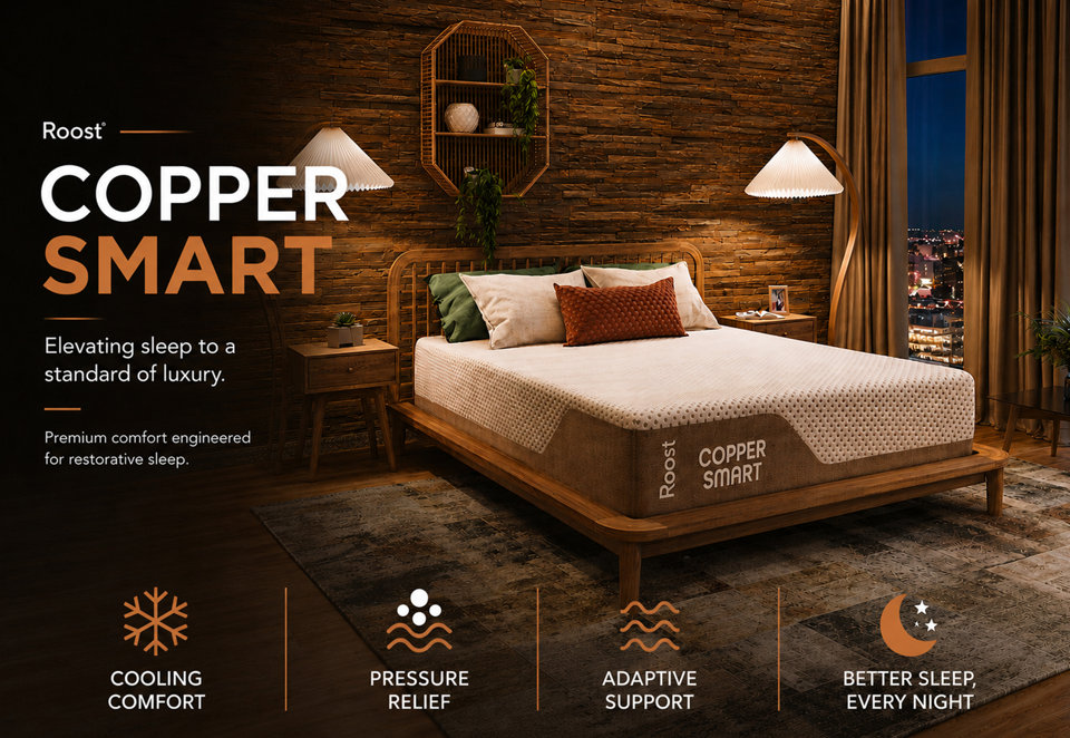 Roost Copper Smart: Elevating sleep to a standard of luxury.