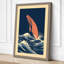 Whale Breaching Japandi - Wrapped Canvas-166852616-166852624