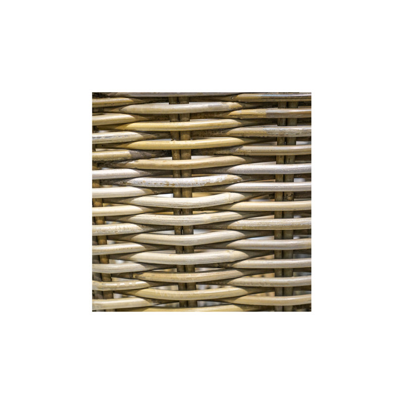 Wicker Log basket square S/2 50x45, 35x40cm