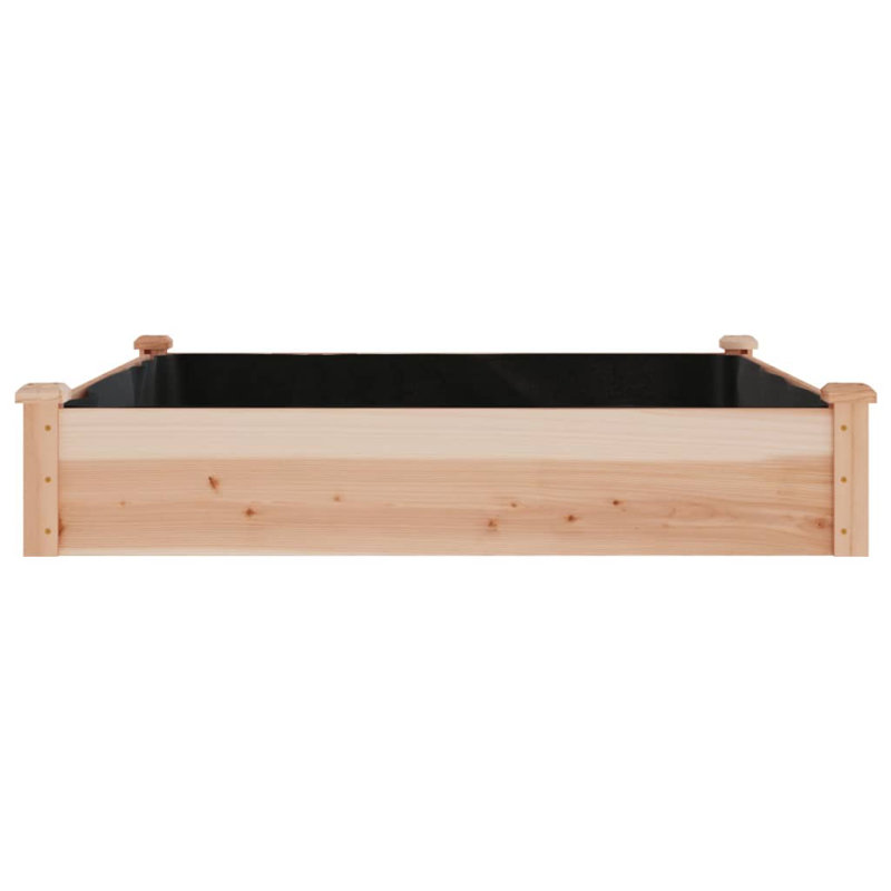 Asela Wood Raised Garden Bed, Natural Pine