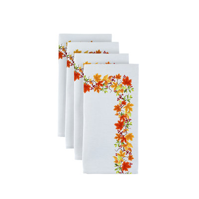 Polyester Floral Square Napkin