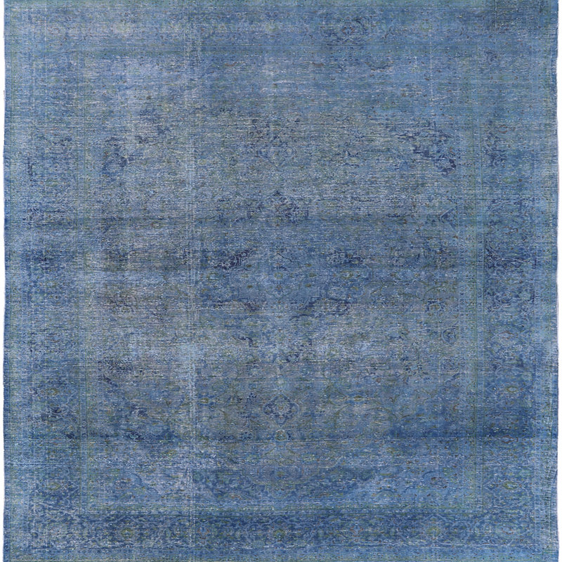 Tapis oriental bleu Roldene, Carré 3 pi