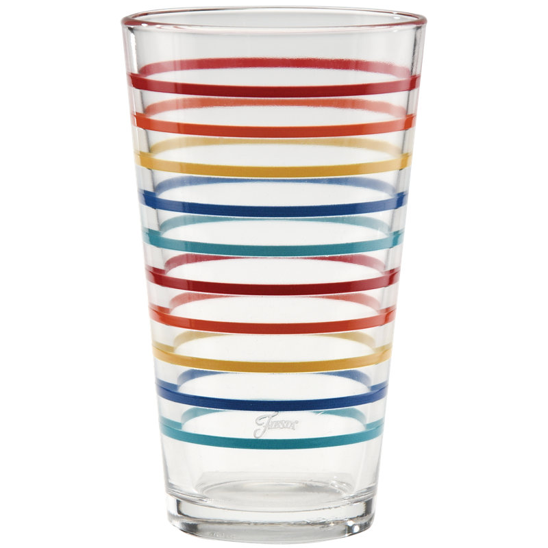 Ensemble de 4 verres refroidisseurs effilés à fines rayures Fiesta
